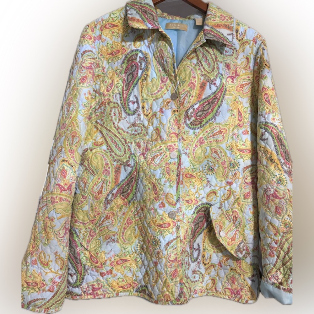 Kate Hill Multicolor Paisley Jacket/Blazer quilted - Picture 6 of 7